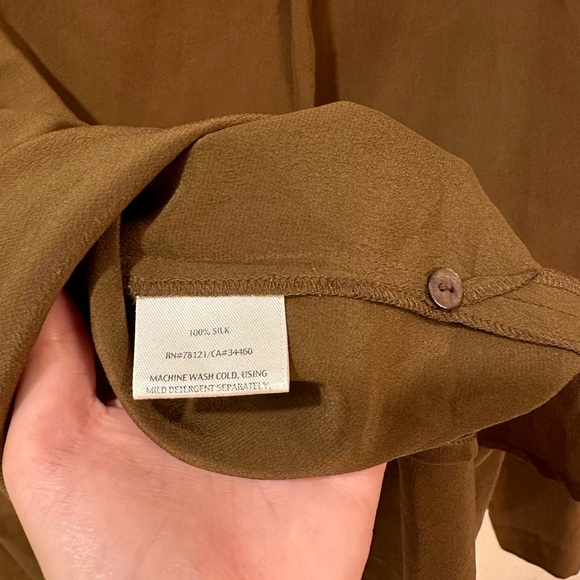 Eileen Fisher Silk Crepe De Chine Blouse - Picture 5 of 7